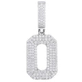 925 Sterling Silver Lucky Number 0-9 Necklaces With Moissanite Initials Arabic Number Men's Hip Hop Pendant Chain Jewelry Gift