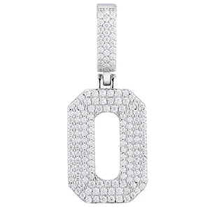 925 Sterling Silver Lucky Number 0-9 Necklaces With Moissanite Initials Arabic Number Men's Hip Hop Pendant Chain Jewelry Gift