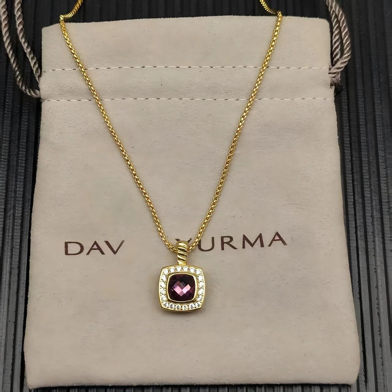 2025 New High-Quality Christmas Elegant and Simple Square Diamond Necklace and Earrings Set - Valentine's Day Gift